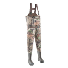 Camo Neoprene Hunting Wader with Rubber Boots from China